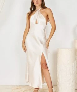 Kaarlo Fashion Pty Ltd Emanuella Dress - Champagne DRESSES 13 Kaarlo Fashion Pty Ltd Emanuella Dress - Champagne DRESSES