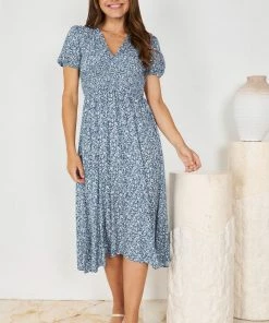 HQ Fashion Genoviva Dress - Blue DRESSES