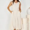 Desire Melly Dress - Beige DRESSES
