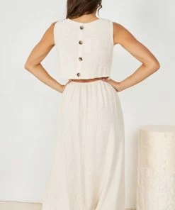 Desire Melly Dress - Beige DRESSES