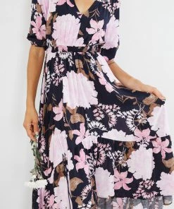 Label Of Love Babylonia Dress - Navy Print