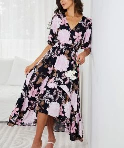 Label Of Love Babylonia Dress - Navy Print