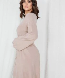 Style Box Baylee Knit Dress - Beige DRESSES