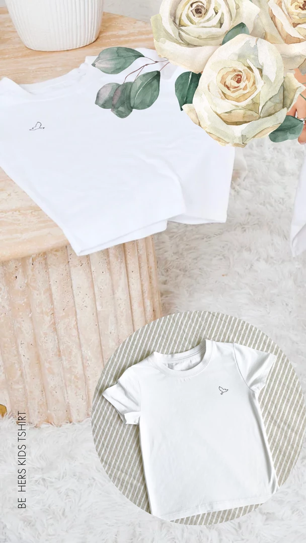 Worldchine Be Hers Kids Top - White 5 Worldchine Be Hers Kids Top - White