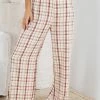 White Closet Bee Pants - Beige Check CLOTHING
