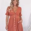 Desire Bela Dress - Rust DRESSES