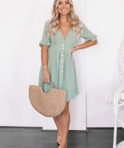 Desire Bela Dress - Sage