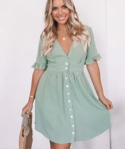 Desire Bela Dress - Sage