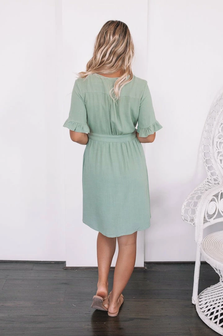Desire Bela Dress - Sage 5 Desire Bela Dress - Sage