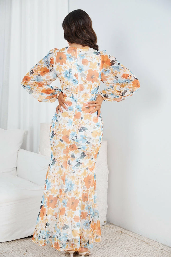 Wild Ginger Bellachay Dress - Orange Floral 4 Wild Ginger Bellachay Dress - Orange Floral