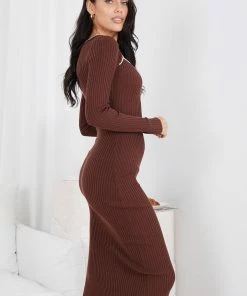 Style Box Bentlene Knit Dress - Chocolate 12 Style Box Bentlene Knit Dress - Chocolate