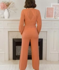 Rock Denim Bianca Pants - Rust CLOTHING