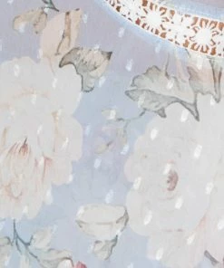 Evermore Fashion CLOTHING Bibiana Top - Blue Floral