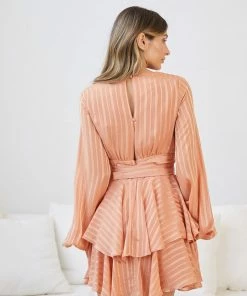 Wild Ginger DRESSES Birkley Dress - Rust Stripe