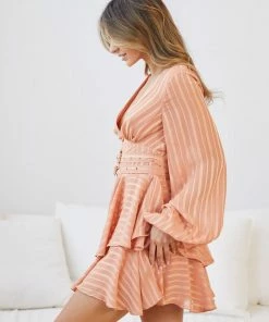 Wild Ginger DRESSES Birkley Dress - Rust Stripe