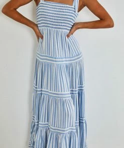 Sweetacacia Bowie Dress - Blue Stripe
