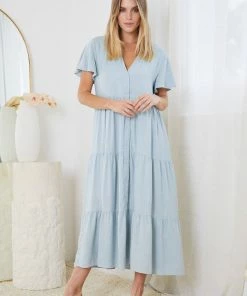 Miracle Fashion Breighton Dress - Light Blue