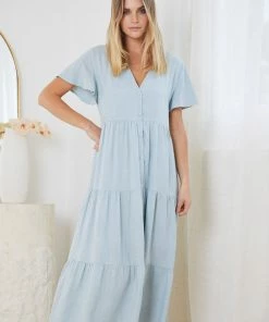 Miracle Fashion Breighton Dress - Light Blue
