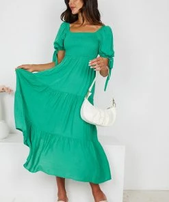 Pink Diamond Brooks Dress - Green
