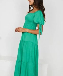 Pink Diamond Brooks Dress - Green