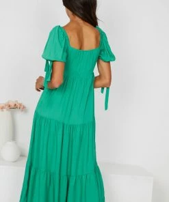 Pink Diamond Brooks Dress - Green