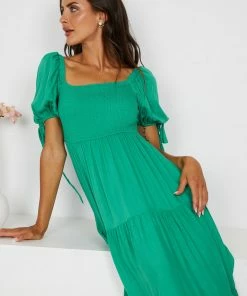 Pink Diamond Brooks Dress - Green