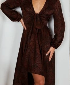 Sunny Girl Bryleigh Dress - Bronze Print DRESSES