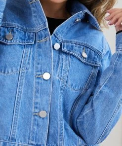 Style State CLOTHING Brylie Jacket - Blue Denim