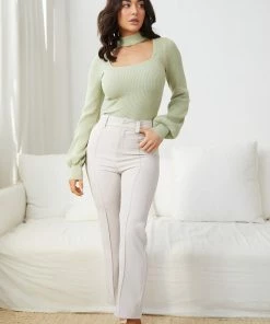 Style State CLOTHING Brylise Knit Top - Avocado