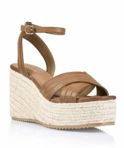 Verali Footwear Callie Rope Wedges - Tan Softee