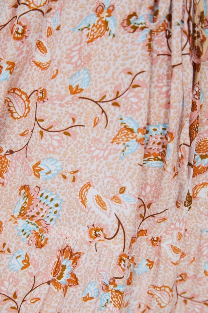 HQ Fashion Cadena Dress - Peach Print DRESSES 8 HQ Fashion Cadena Dress - Peach Print DRESSES