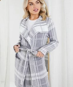 HQ Fashion Caesarea Coat - Grey Print