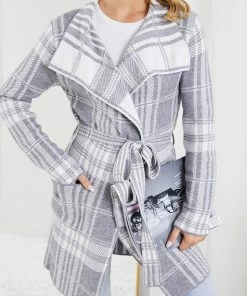 HQ Fashion Caesarea Coat - Grey Print