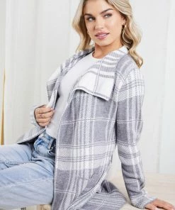 HQ Fashion Caesarea Coat - Grey Print