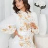 Wild Ginger Calanthe Dress - White Floral DRESSES