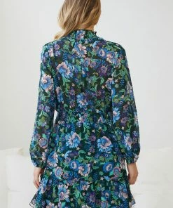 Miracle Fashion DRESSES Calliope Dress - Dark Green Floral