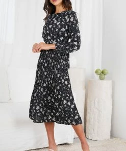 Dream House DRESSES Calvinah Dress - Black Floral