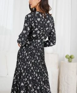 Dream House DRESSES Calvinah Dress - Black Floral