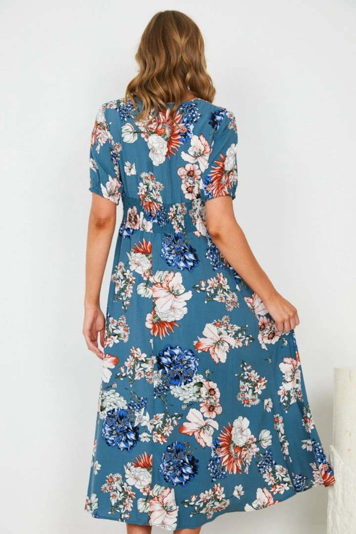 HQ Fashion Camari Dress - Blue Floral 4 HQ Fashion Camari Dress - Blue Floral