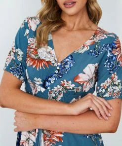 HQ Fashion Camari Dress - Blue Floral 10 HQ Fashion Camari Dress - Blue Floral