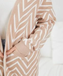 HQ Fashion CLOTHING Camdenne Cardigan - Camel Print