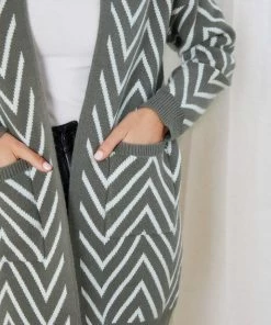 HQ Fashion CLOTHING Camdenne Cardigan - Khaki Print