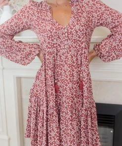 WeLove Fashion DRESSES Capricia Dress - Berry Print