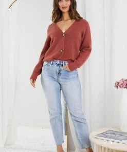 HQ Fashion CLOTHING Carmelline Cardigan - Rust 15 HQ Fashion CLOTHING Carmelline Cardigan - Rust