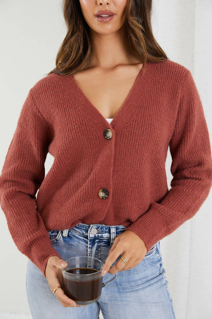 HQ Fashion CLOTHING Carmelline Cardigan - Rust 6 HQ Fashion CLOTHING Carmelline Cardigan - Rust