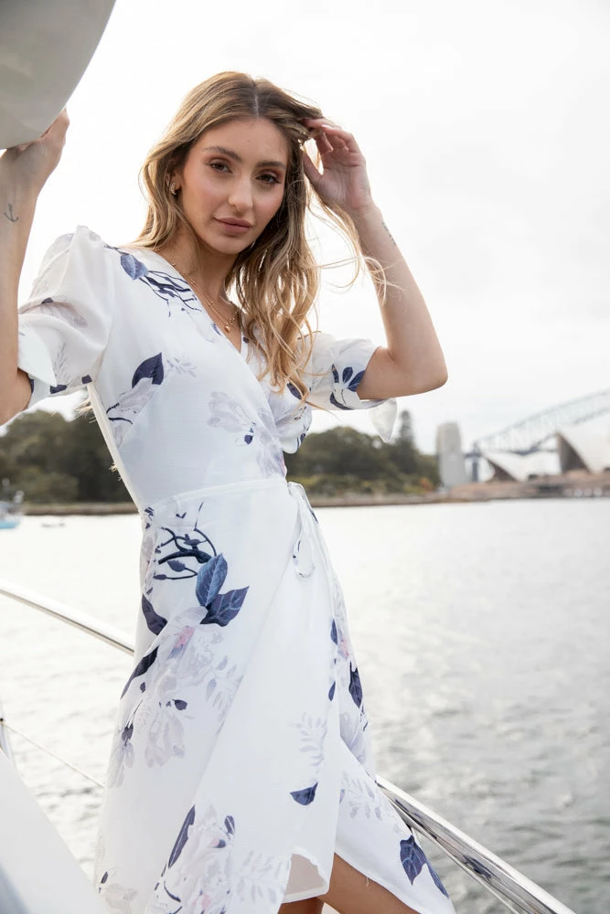 Desire DRESSES Carmen Dress - White Floral 4 Desire DRESSES Carmen Dress - White Floral