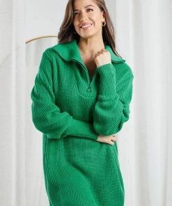 YH & Co (Chloe Yip) Caspere Knit Dress - Green