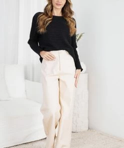 Rock Denim CLOTHING Caught Knit - Black