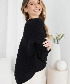 Rock Denim CLOTHING Caught Knit - Black