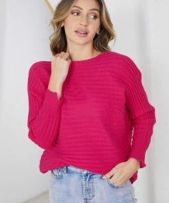 Rock Denim CLOTHING Caught Knit - Pink